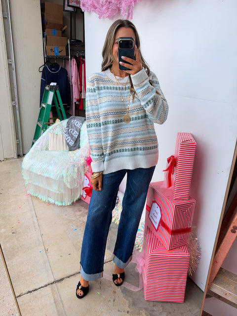 White Christmas Sweater - White Multi
