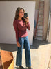 So long Sally Top- Burgundy