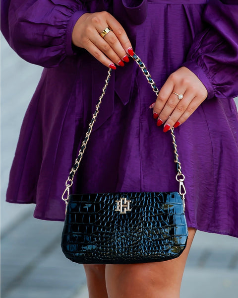 Caroline Hill Livi Crossbody - Black Patent EC