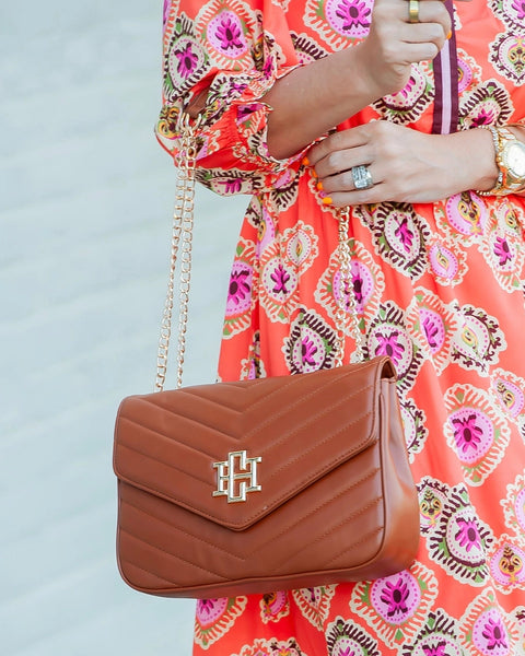 Caroline Hill Mia Crossbody Bag - Saddle VQ