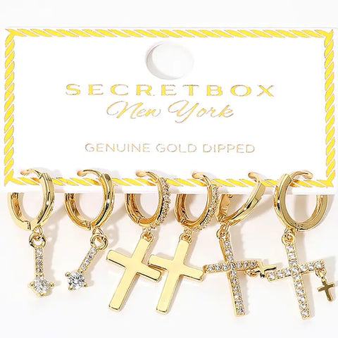Cling To The Cross Huggie Earrings