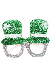 St Patricks Glitter Glasses